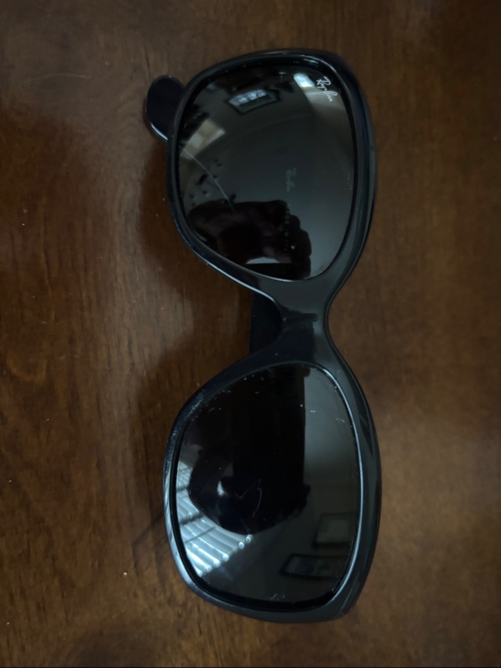 Ray-Ban Black Glossy Square Sunglasses